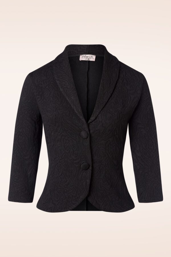 Beatrice Jacquard Blazer in Schwarz