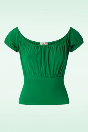 Belinda Off Shoulder Top in Grün