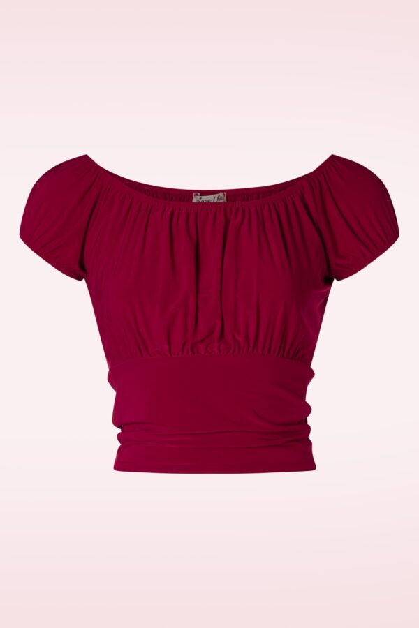 Belinda Off Shoulder Top in Rot