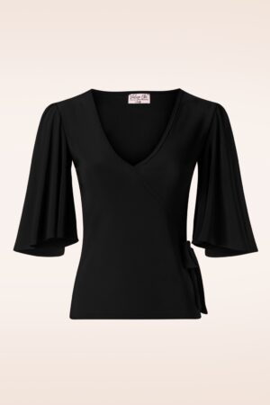 Belle Slinky Top in Schwarz