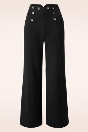 Bleiben Sie eine Weile Hose in Schwarz