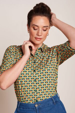 Carina Nova Bluse in Muschel Orange