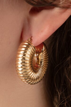 Caterpillar Creolen in Gold
