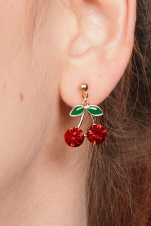 Cherry Ohrstecker in Gold