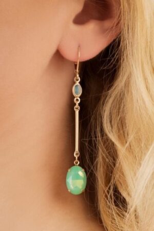Christine Opal Ohrringe in Seafoam Green