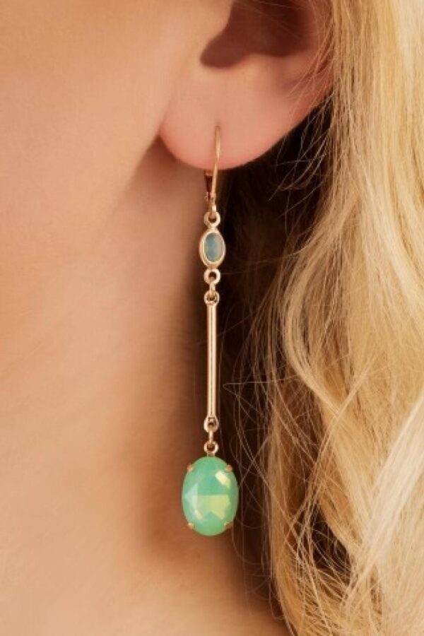 Christine Opal Ohrringe in Seafoam Green