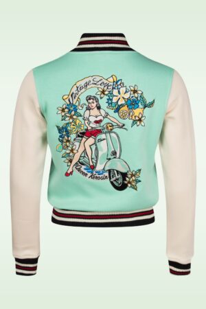 College Jacke Vintage Love in Mint
