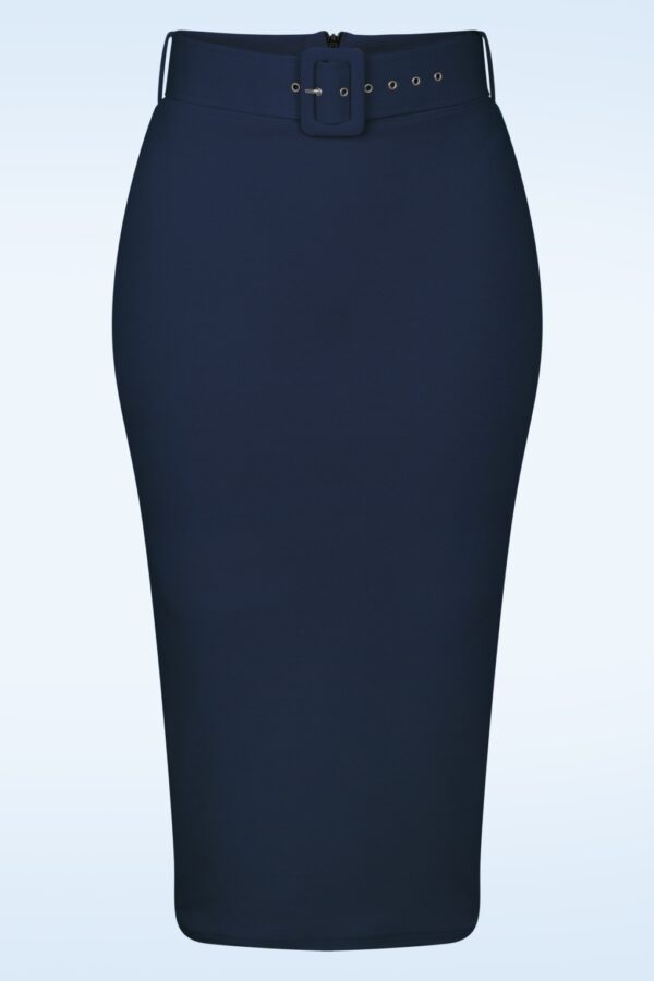 Demi Bleistiftrock in Marineblau