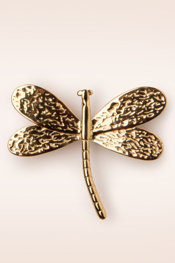 Dragonfly Brosche in Gold