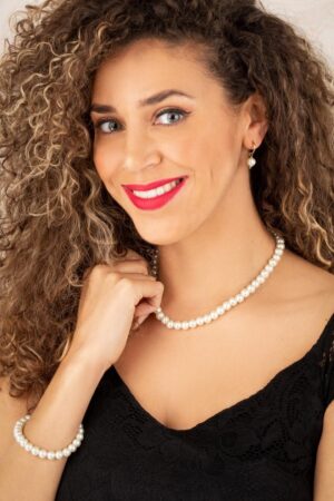 Elegantes Perlenarmband in Elfenbein