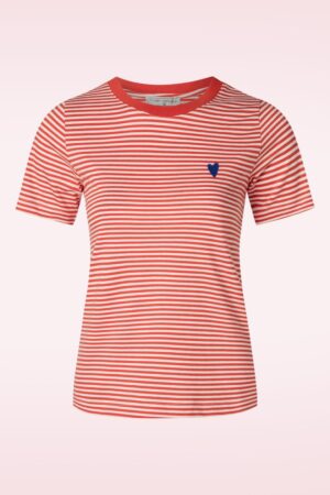 Endless Horizon T-Shirt in Rot und Weiß.