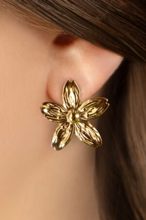 Faye Flower Ohrringe in Gold