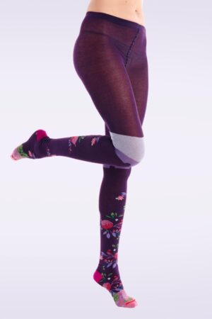 Figue Floral Strumpfhose in Lila