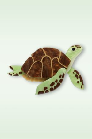 Green Turtle Brosche