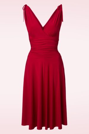 Griechisches Kleid in Atlasrot
