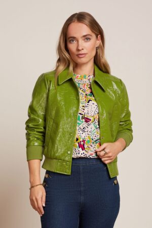 Isa Shine Jacket in Guacamole Grün.