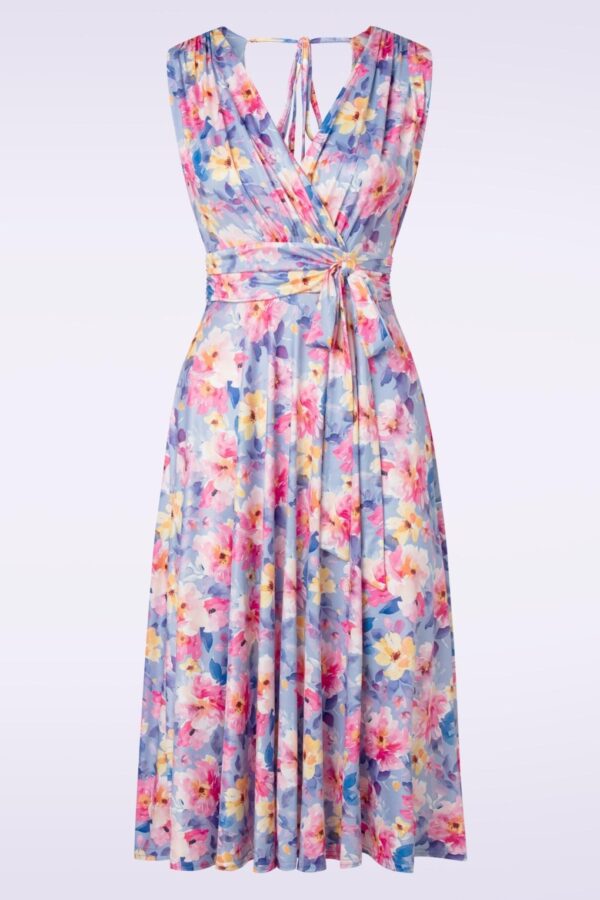 Jane Floral Swing Kleid in Lila.