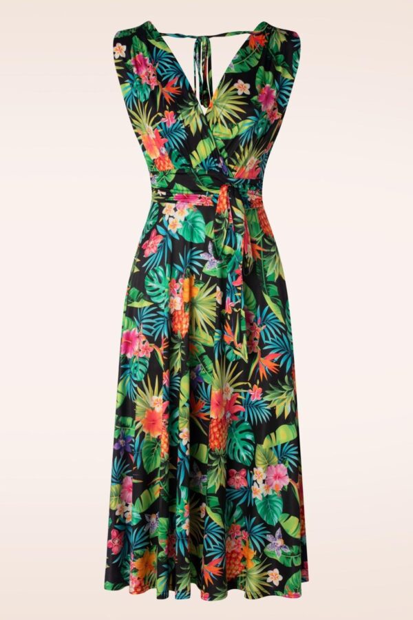 Jane Tropical Swing Kleid in Multi