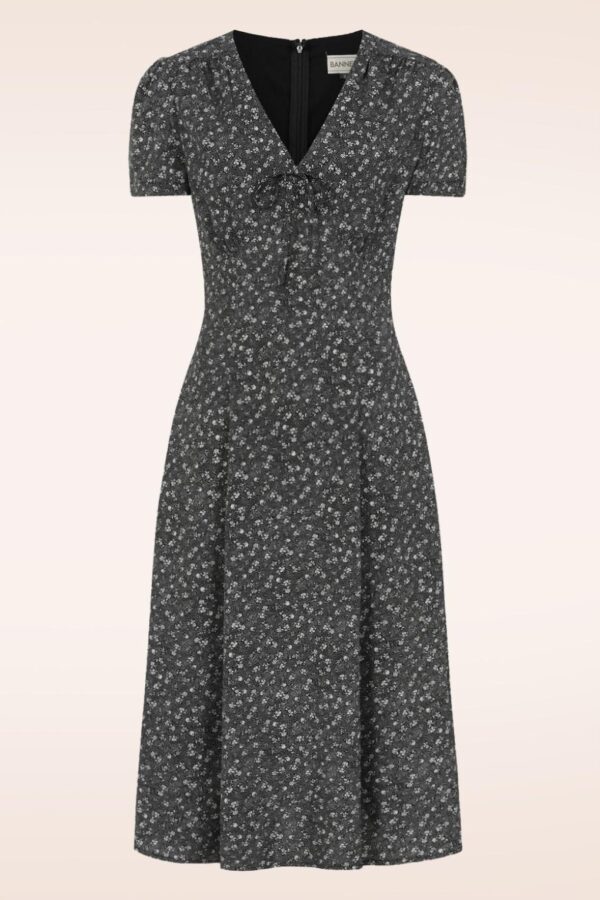 Josephine Ditzy Swing Kleid in Schwarz