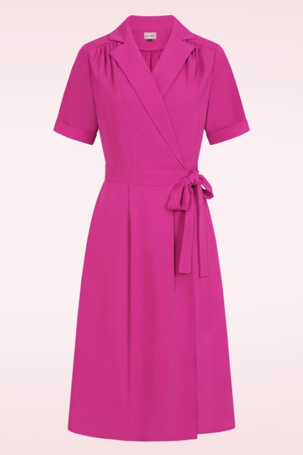 Judy Wrap Kleid in Beerenrosa
