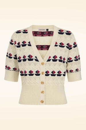 Kitty Sail Strickjacke in Creme