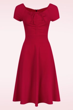 Lillian Swing Kleid in Scarlet Rot