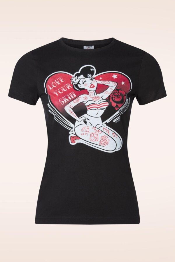 Love Your Skin T-Shirt in Schwarz