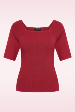 Lucy Shirt in Rubinrot