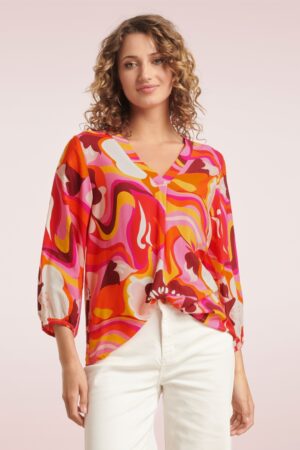 Maci Floral Bluse in Rosa