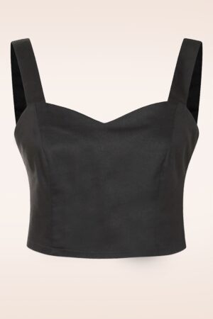 Maisie Plain Top in Schwarz
