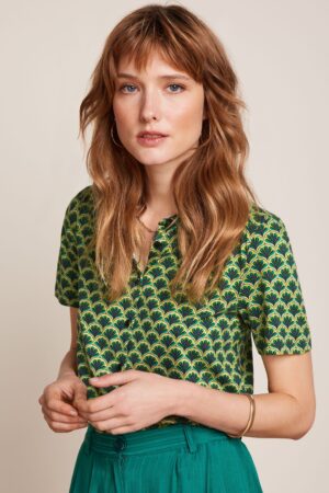 Maisie Touche Bluse in Beacon Blue
