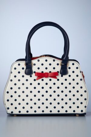 Mohn Polka Handtasche in Weiß