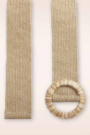 Raffia Gürtel in Sand