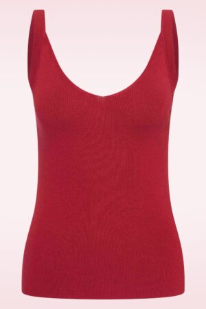 Sadie Singlet Top in Rubinrot