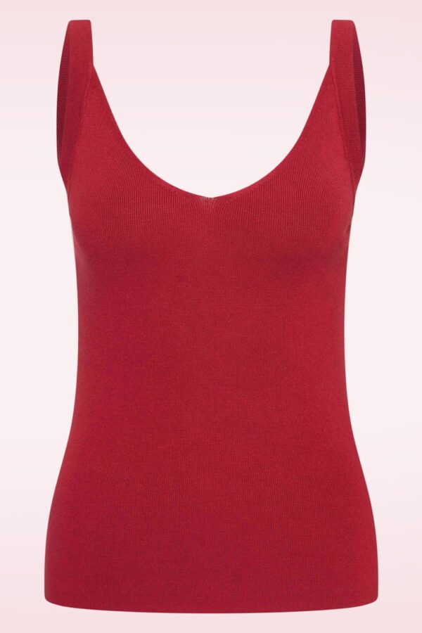 Sadie Singlet Top in Rubinrot