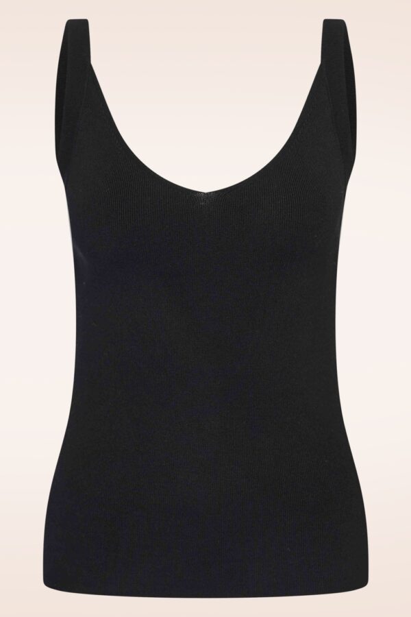 Sadie Singlet Top in Schwarz