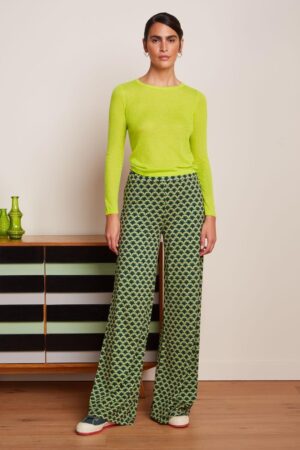 Sara Touche Hose in Beacon Blue.