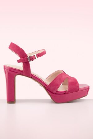 Sarah Plateausandalen in Rosa.