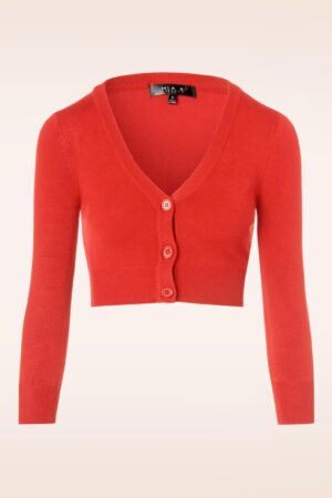 Shela Kurzer Cardigan in Fiesta Orange