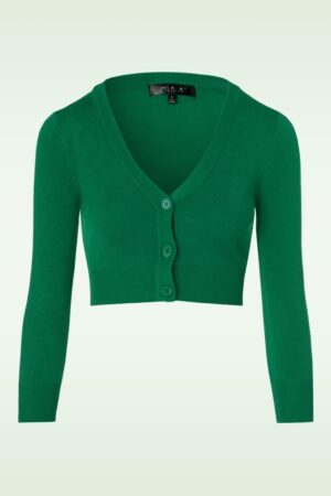 Shela Kurzer Cardigan in Smaragdgrün