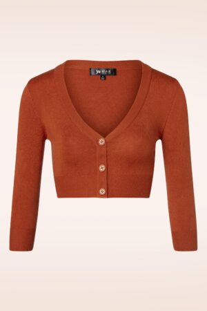 Shela Kurzer Cardigan in Stauborange