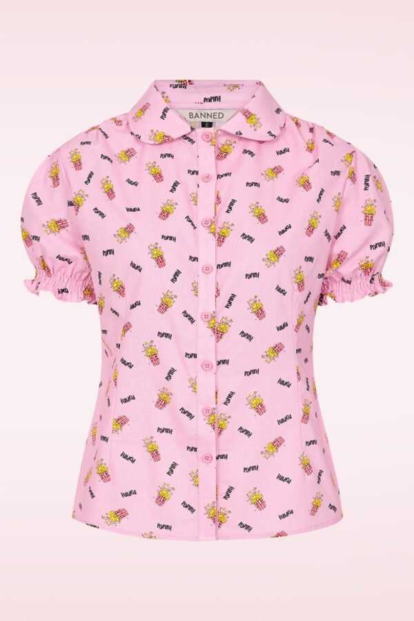 Star Popcorn Bluse in Pink