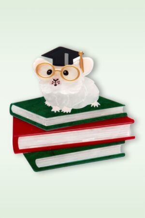 The Valedictorian Mouse Brosche