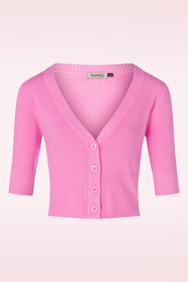 Überladener Cardigan in Bubblegum Pink