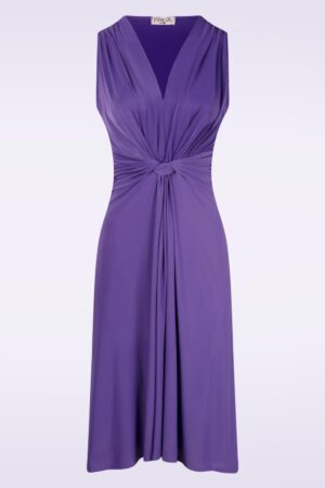 Umi Knotted Swing Kleid in Lila