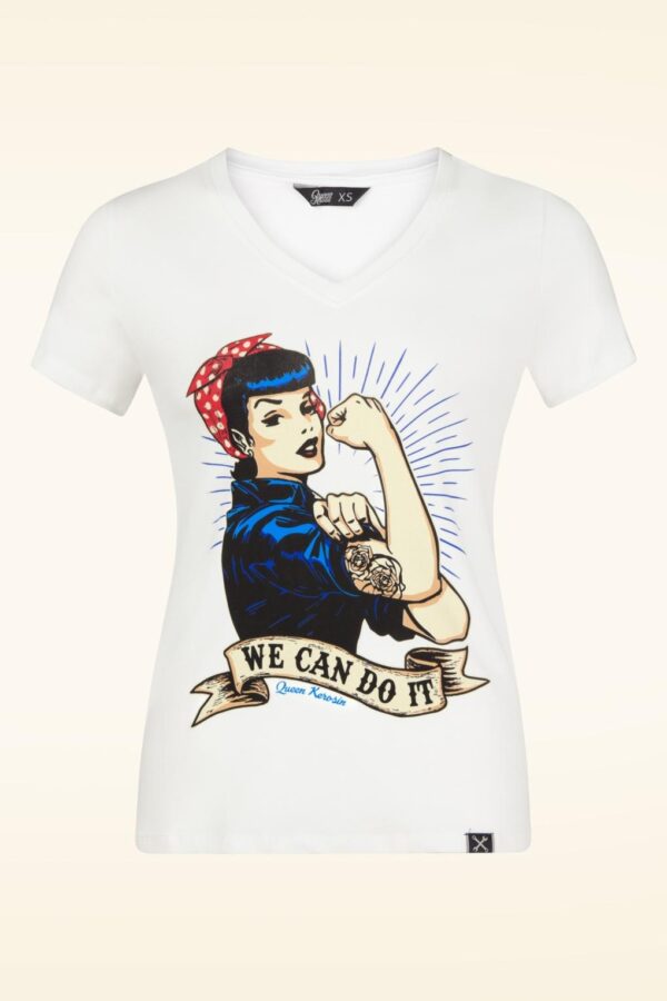 We Can Do It T-Shirt in Off White