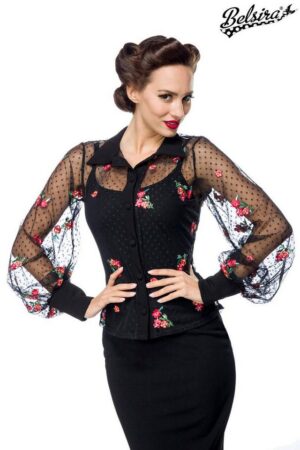 BELSIRA Hemdbluse Belsira - Netz-Bluse - (L,XXS,M,S,XL,2XL)