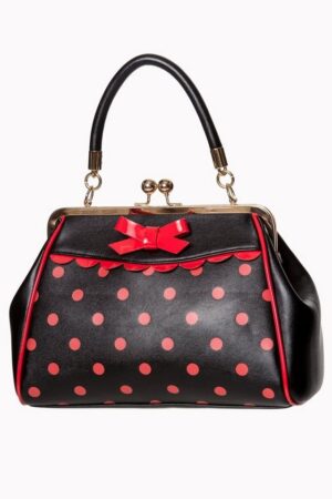 Banned Handtasche Crazy Little Thing Rot, Vintage Look Zierschleife
