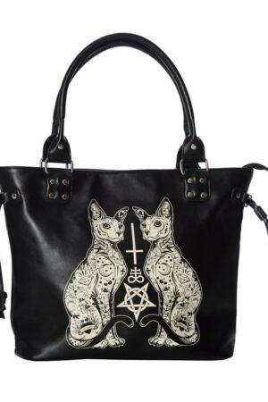 Banned Handtasche Esoteric Cat, Okkult Katzen Print