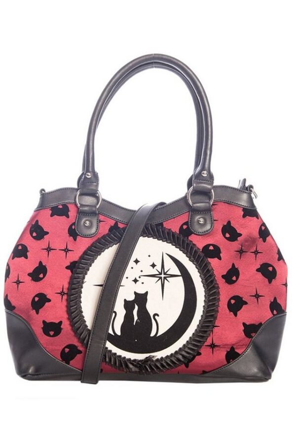 Banned Schultertasche Lunar Sisters Rot, Verstellbarer Schultergurt